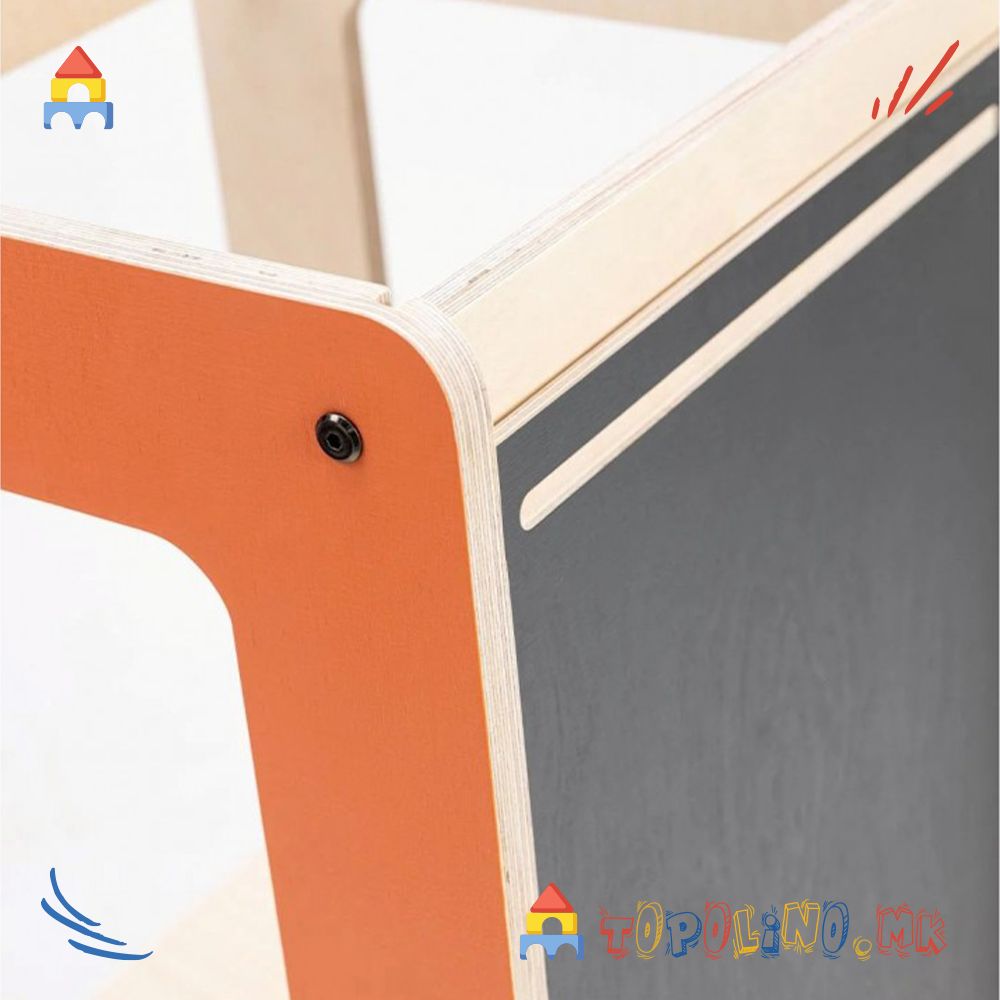 Дрвена Кула за Учење 2 во 1 Terra Cotta Pink - Mamatoyz - Image 7