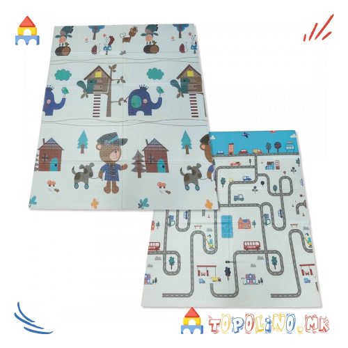 Подлога за Игра PVC 2 во 1 Сообраќај – Jungle