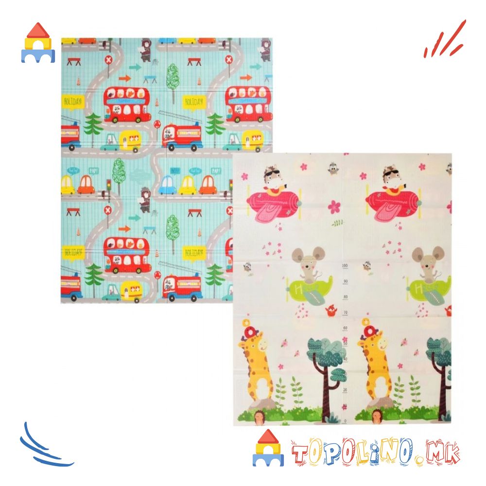 Подлога за Игра PVC 2 во 1 Патувања - Jungle