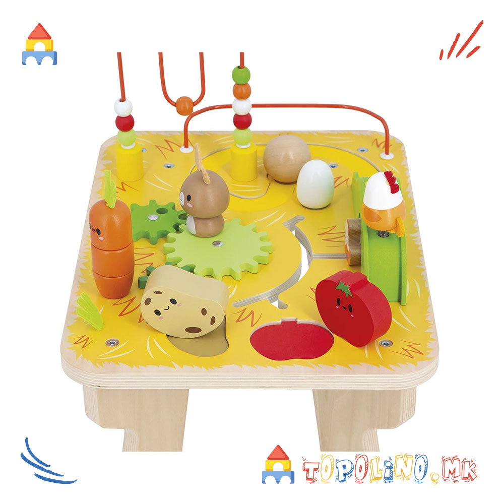 Дрвена Масичка со Активности - Janod - Image 4