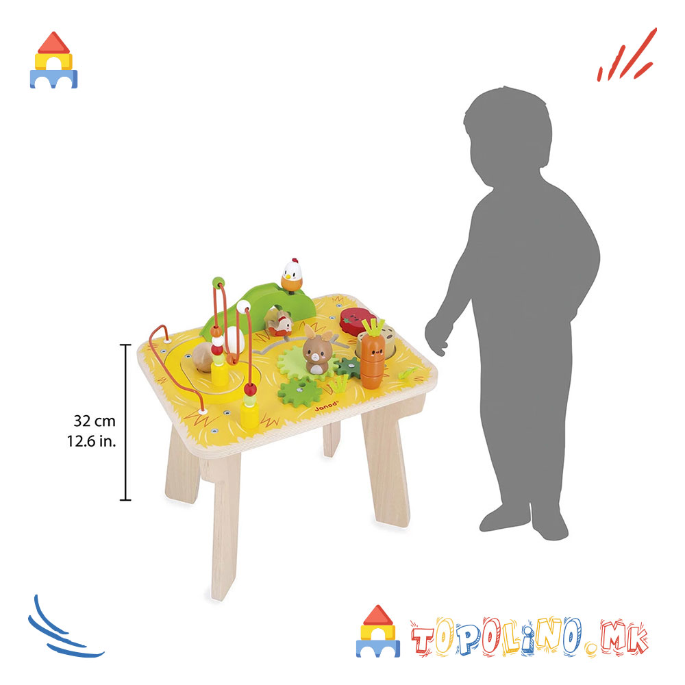 Дрвена Масичка со Активности - Janod - Image 7