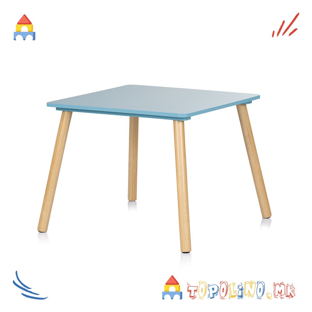 Дрвена Масичка со Две Столчиња Blue - Chipolino - Image 4