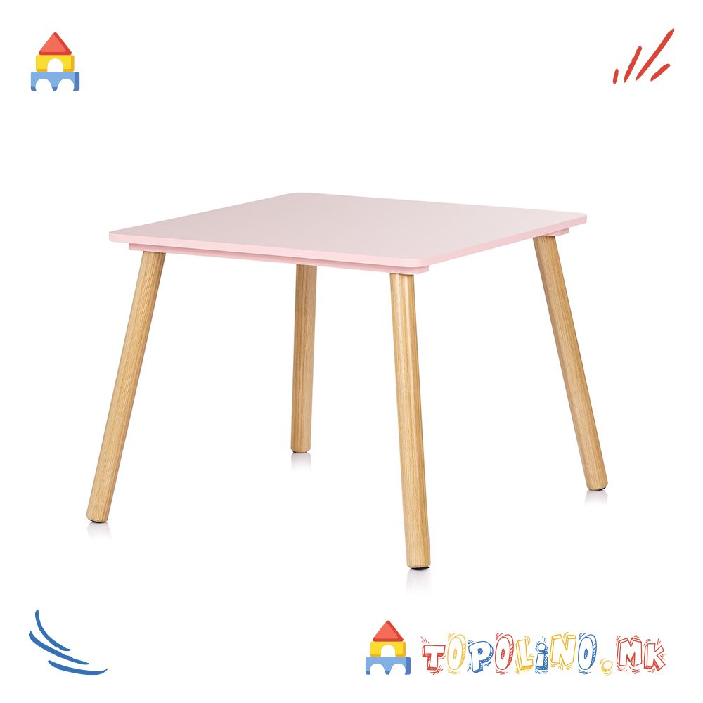 Дрвена Масичка со Две Столчиња Pink - Chipolino - Image 5