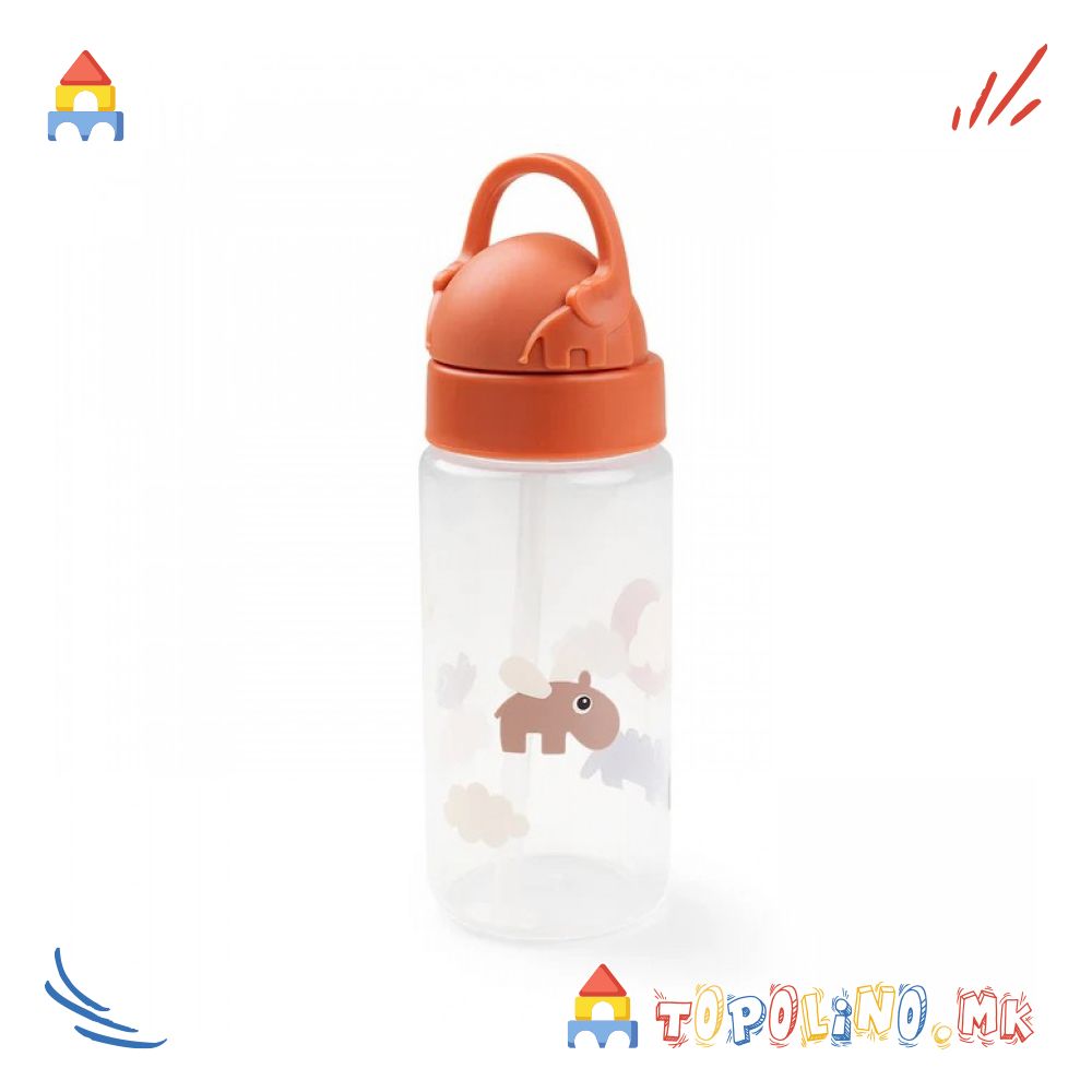 Шише со Цевка 350ml Пластика Портокалово – Done By Deer - Image 2