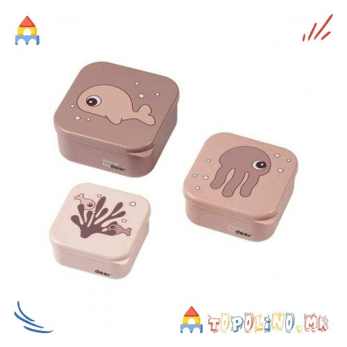 Кутија за Храна 3пар. Море Розе - Done By Deer