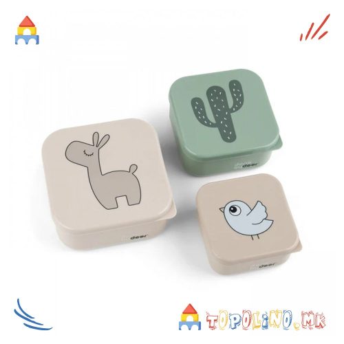 Кутија за Храна 3пар. Lalee Крем – Done By Deer