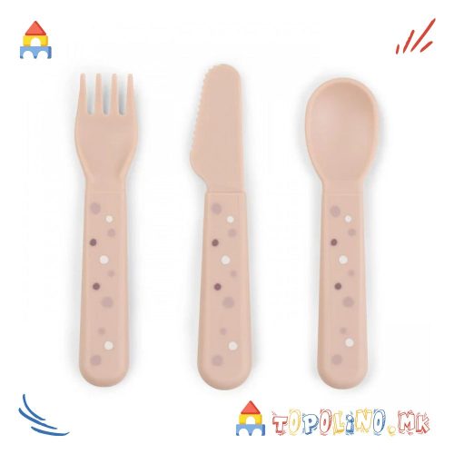 Прибор за Јадење Весели Точки Розе – Done By Deer