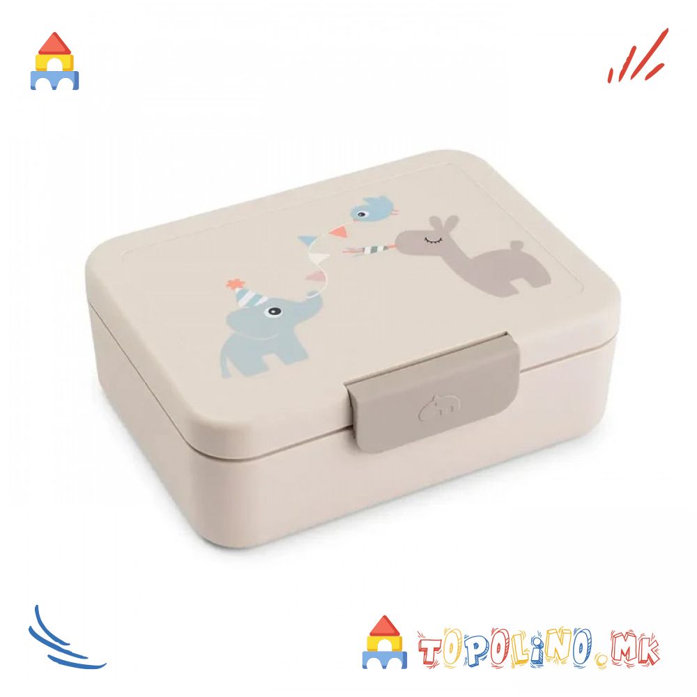 Кутија за Храна со Преграда Крем – Done By Deer