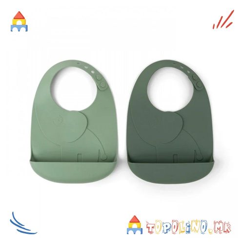 Лигавче Силиконско Elphee Зелено 2пар – Done By Deer