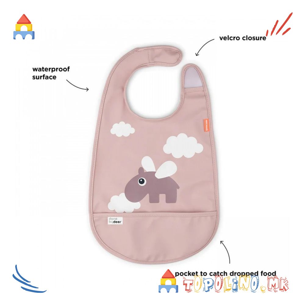 Лигавче со Лепенка Весели Облачиња Розе - Done By Deer - Image 2