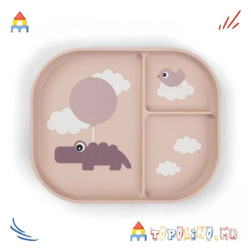 Чинија со Прегради Весели Облачиња Розе – Done By Deer