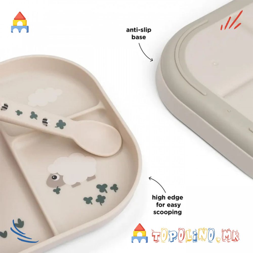 Чинија со Прегради Фарма Крем – Done By Deer - Image 2