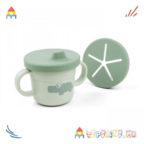 Чаша со Клунче за Ужина Croco Зелена - Done By Deer