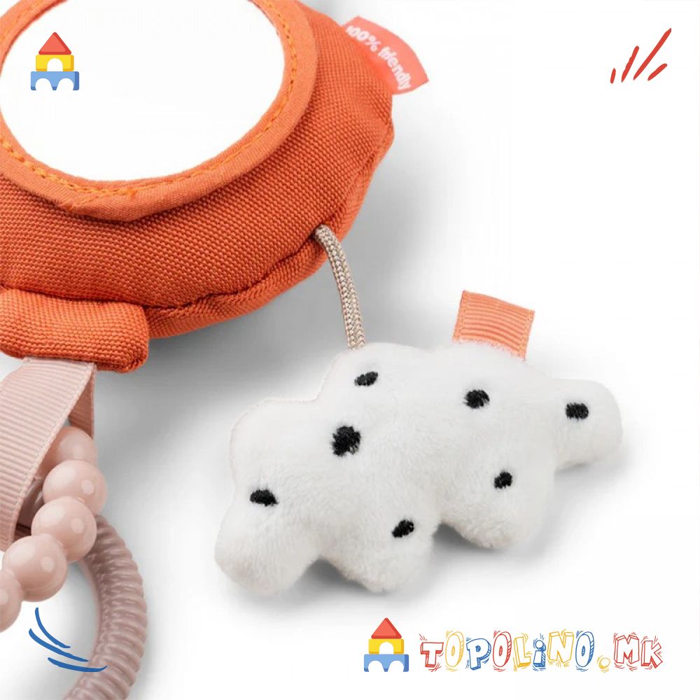 Играчка со Огледало Облачиња Портокалово – Done By Deer - Image 4