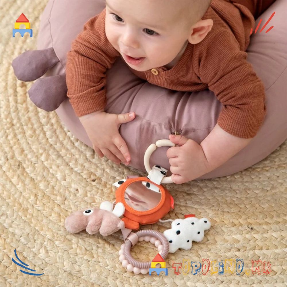 Играчка со Огледало Облачиња Портокалово – Done By Deer - Image 7