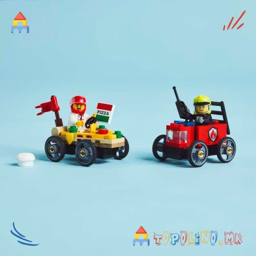 Pizza vs. Fire Truck Race Car Pack - Lego