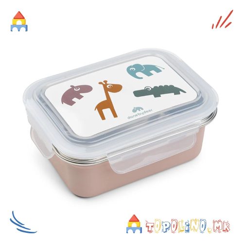 Кутија за Храна Животни Метал Розе - Done By Deer