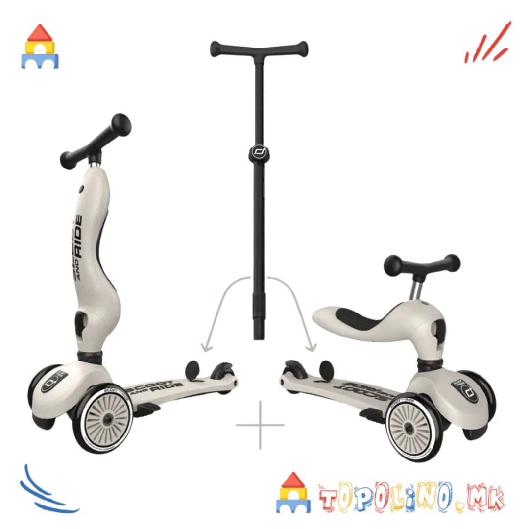 Тротинет Highwaykick 1 Push and Go Ash – Scoot & Ride