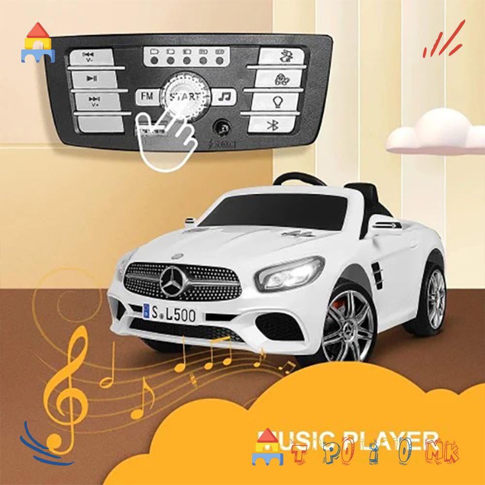Автомобил на Акумулатор Mercedes SL500 Бел - Image 4