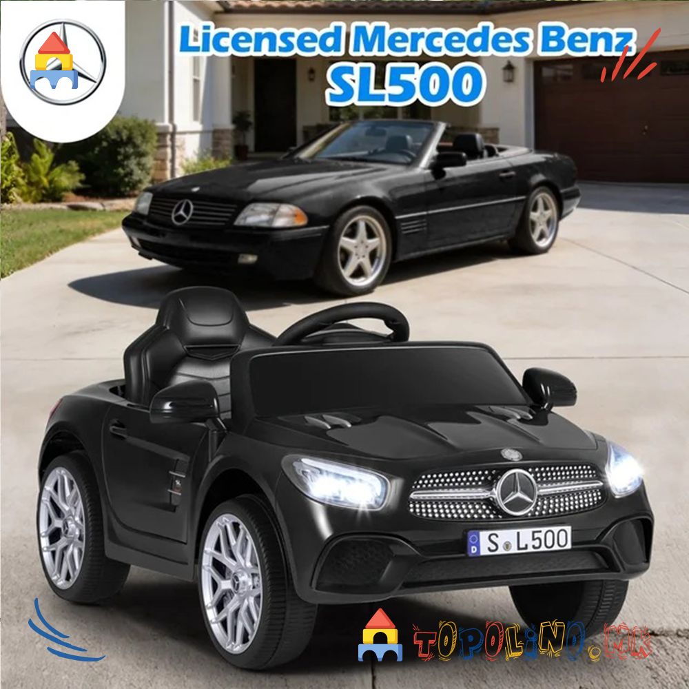 Автомобил на Акумулатор Mercedes SL500 Црн - Image 8