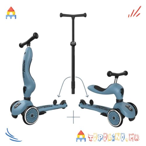 Тротинет Highwaykick 1 Push and Go Steel – Scoot & Ride