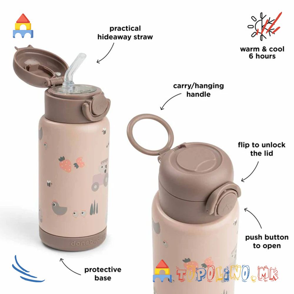 Термос со Цевка Фарма Розе 340ml – Done By Deer - Image 2