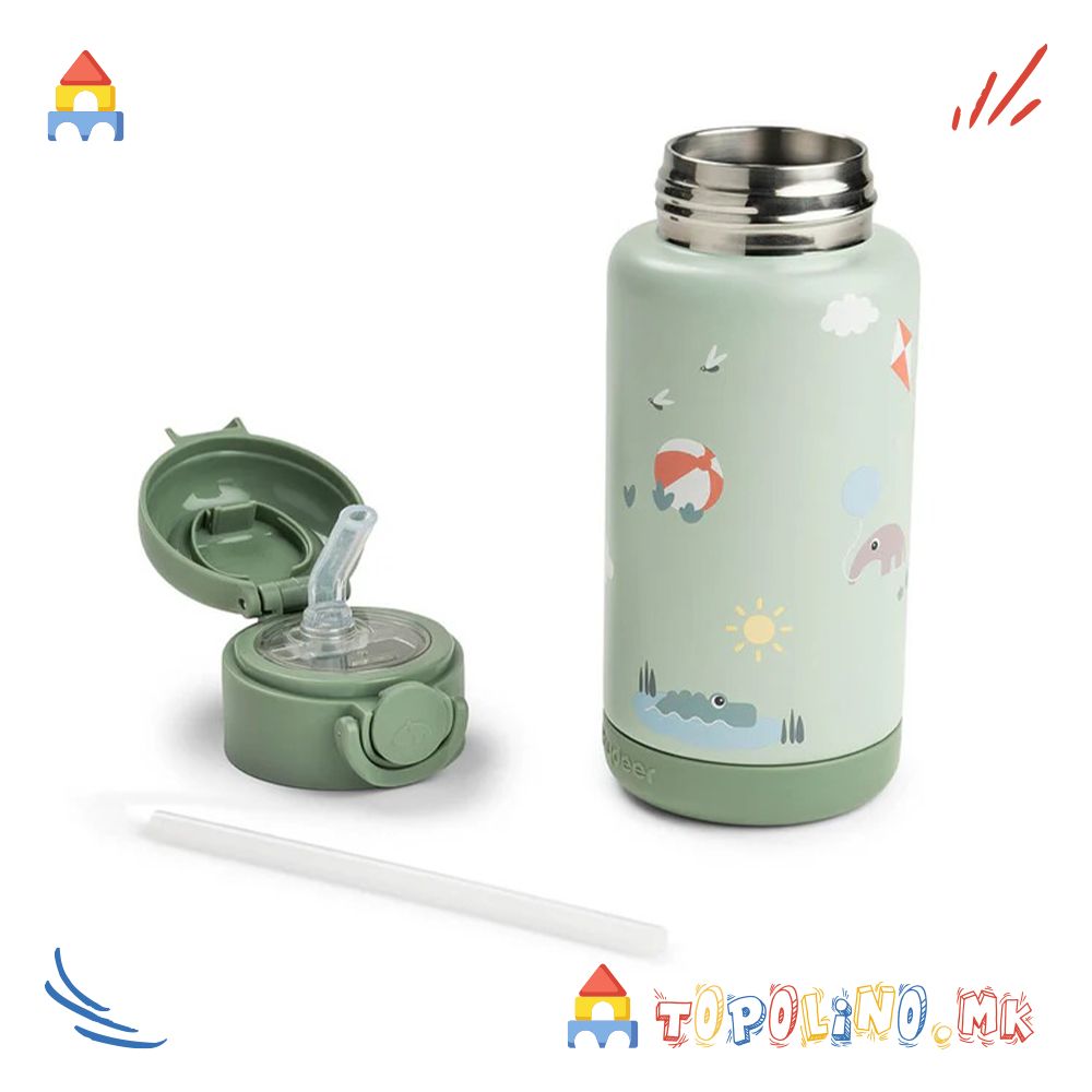 Термос со Цевка Парк Зелена 340ml – Done By Deer - Image 2
