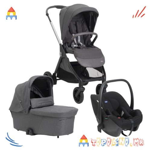 Количка Trio Bellagio 2 Black Satin Kory I-S 0m – Chicco