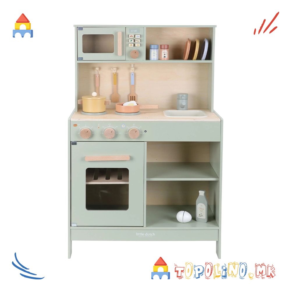 Дрвена Играчка Кујна Mint - Little Dutch - Image 4