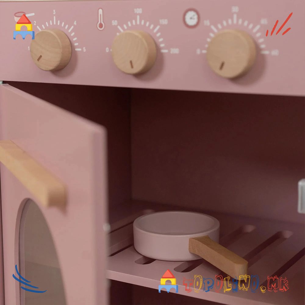 Дрвена Играчка Кујна Pink – Little Dutch - Image 4