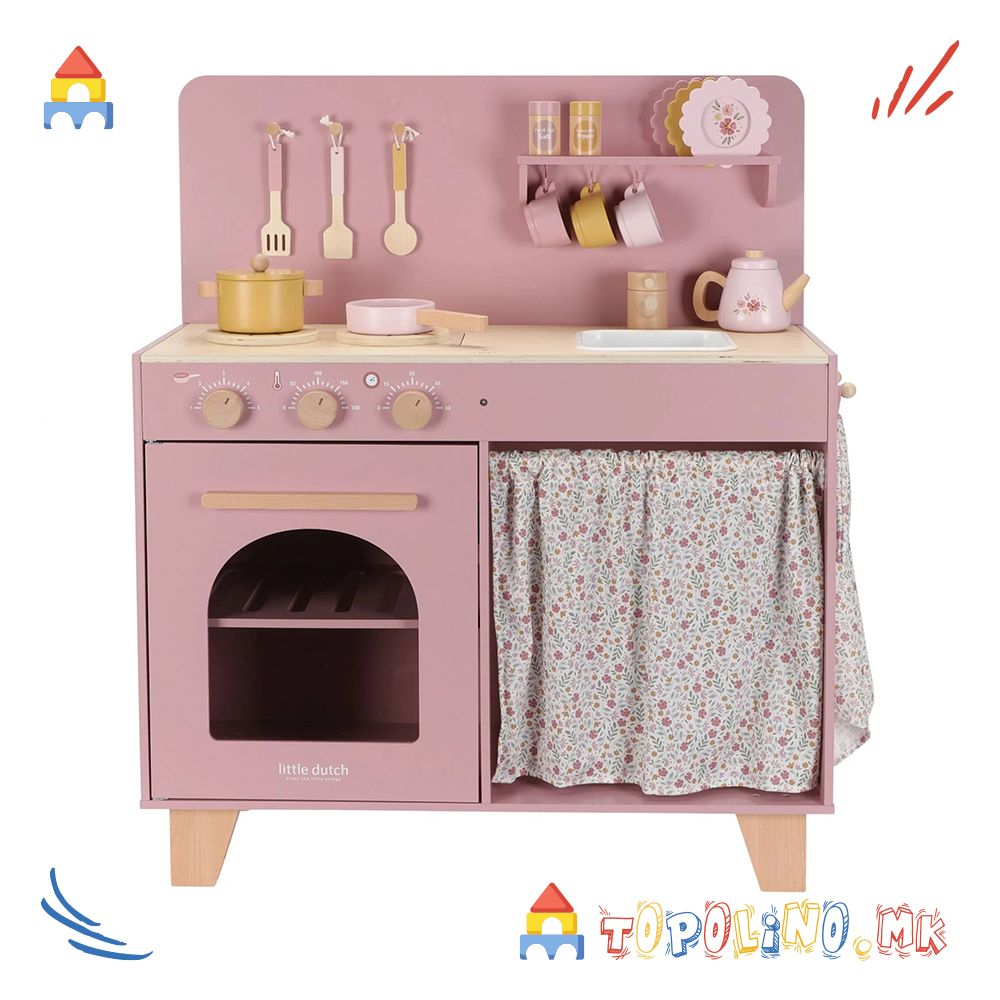 Дрвена Играчка Кујна Pink – Little Dutch - Image 6