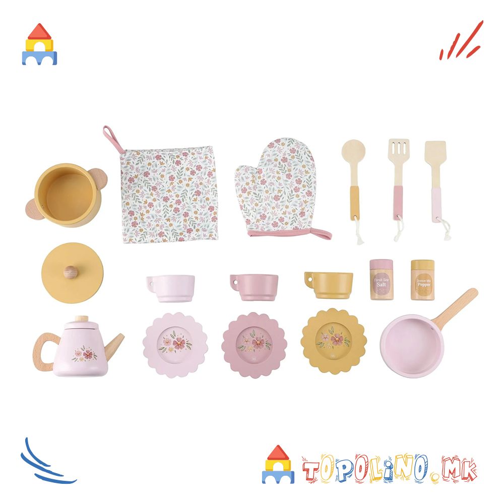 Дрвена Играчка Кујна Pink – Little Dutch - Image 9
