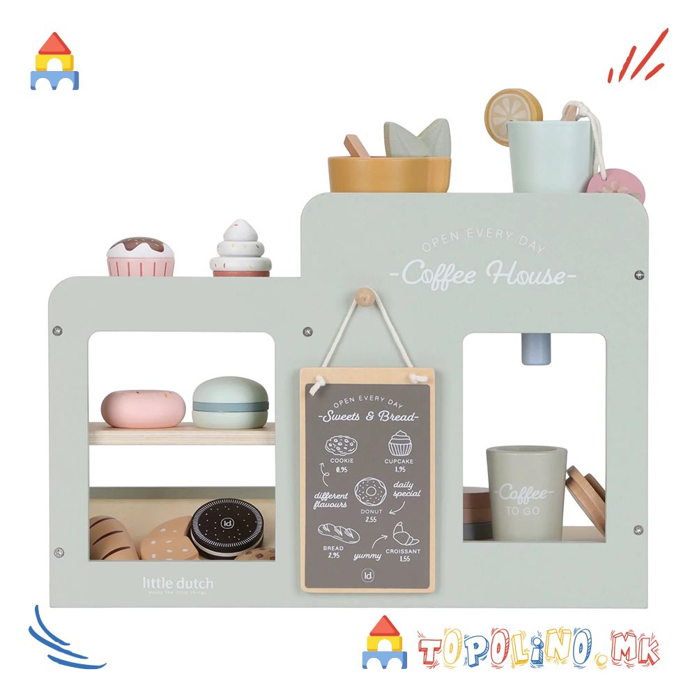 Дрвена Играчка Кафе Корнер - Little Dutch - Image 7