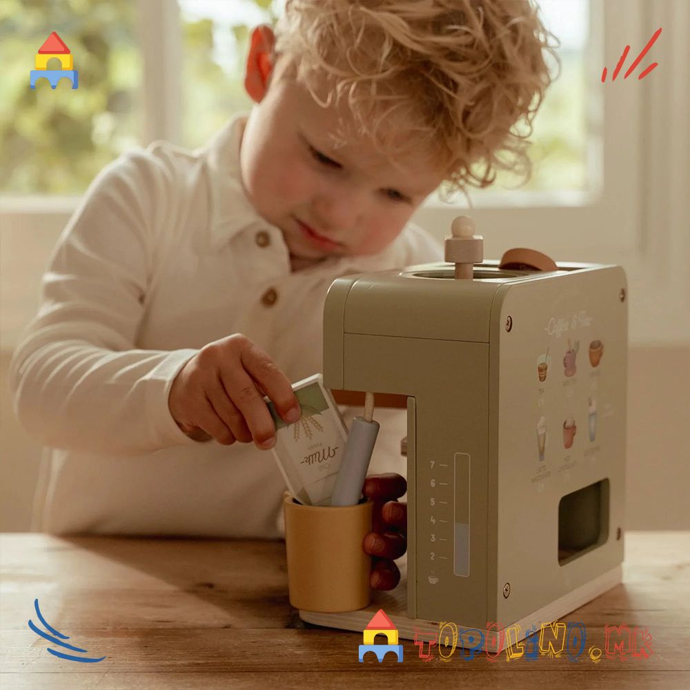 Дрвена Играчка Машина за Кафе – Little Dutch - Image 2