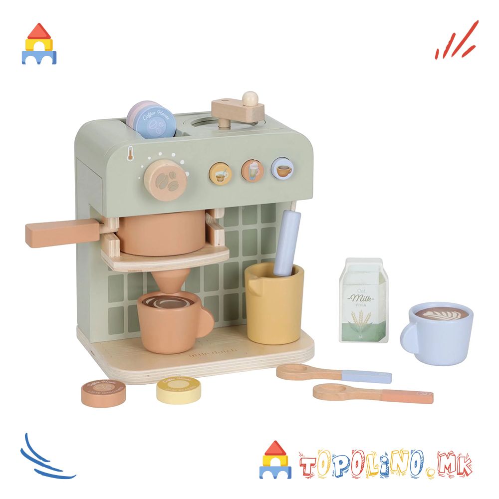Дрвена Играчка Машина за Кафе – Little Dutch - Image 6