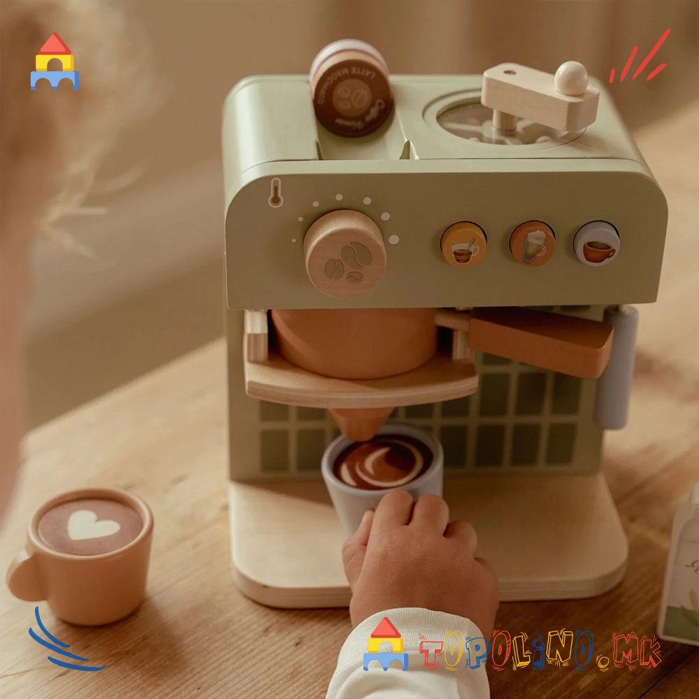 Дрвена Играчка Машина за Кафе – Little Dutch