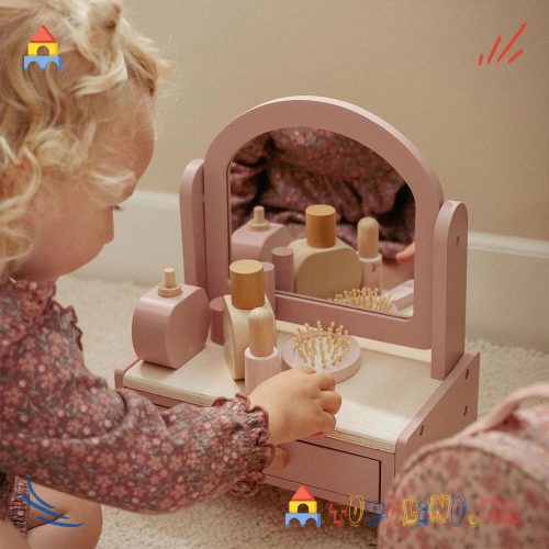 Дрвена Играчка Маса за Шминкање – Little Dutch