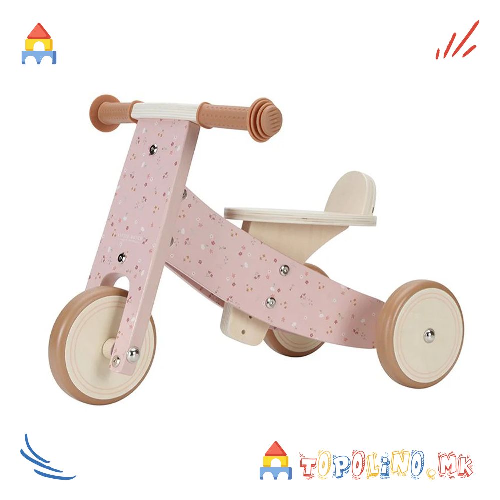 Дрвен Трицикл Розе - Little Dutch - Image 2