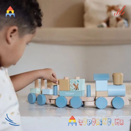 Дрвена Играчка Воз Шумски Пријатели – Little Dutch