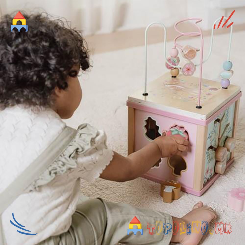 Дрвена Играчка Коцка со Активности Волшебна Градина – Little Dutch - Image 2