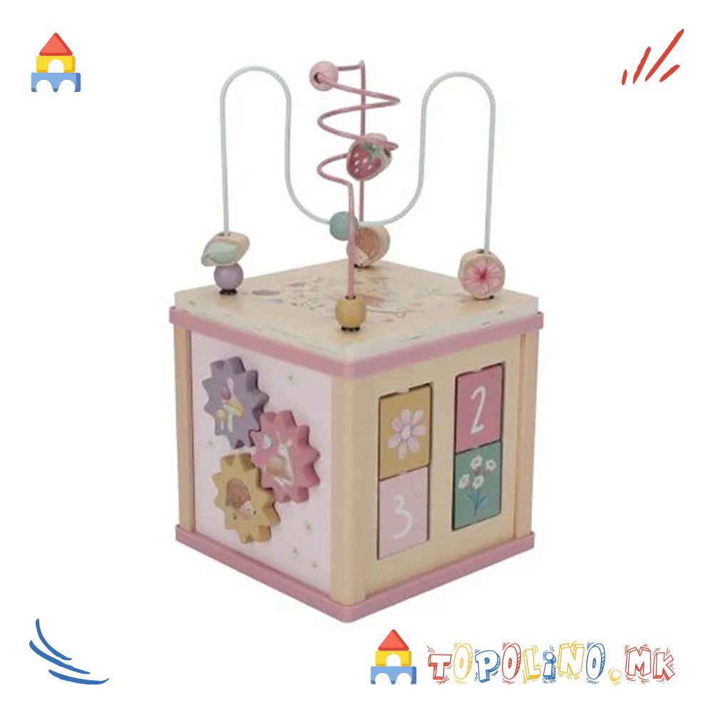Дрвена Играчка Коцка со Активности Волшебна Градина – Little Dutch - Image 4