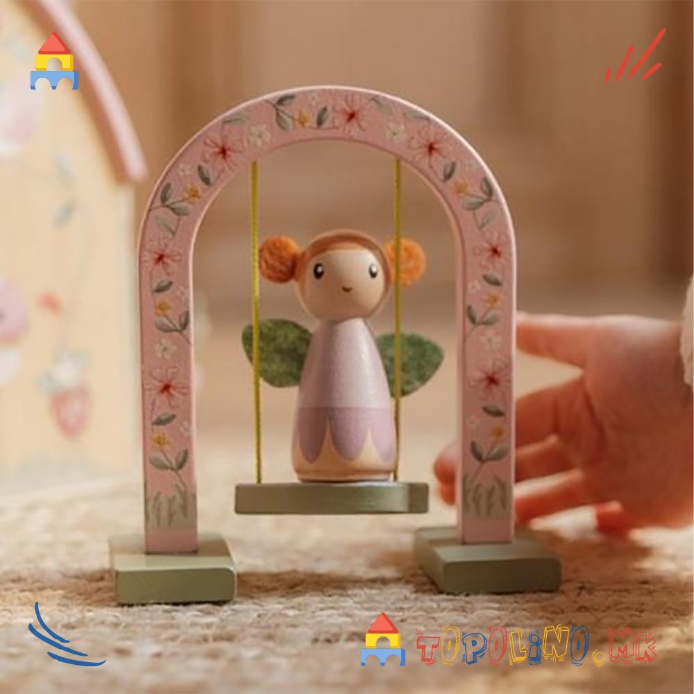 Дрвена Куќичка за Кукли Волшебна Градина – Little Dutch - Image 3
