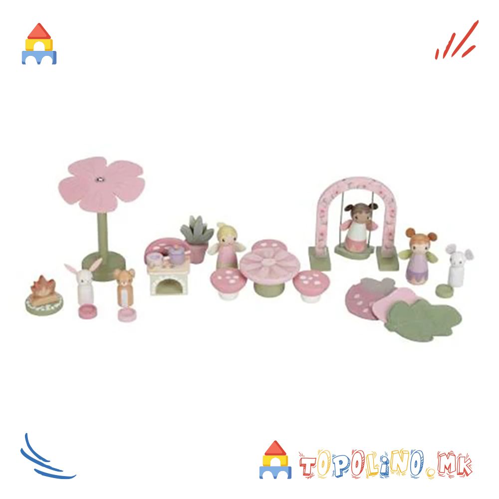 Дрвена Куќичка за Кукли Волшебна Градина – Little Dutch - Image 6