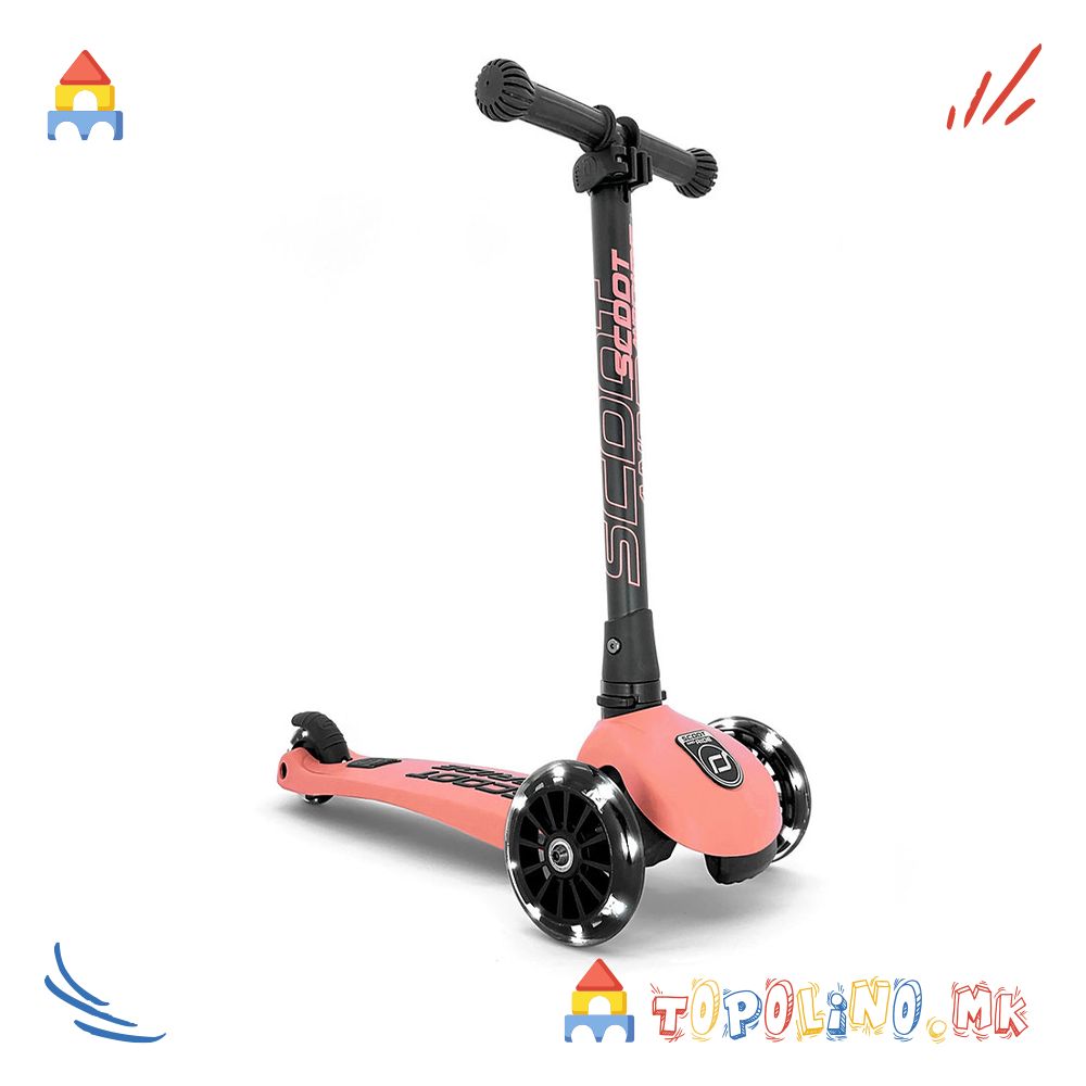 Тротинет Highwaykick 3 Led Peach – Scoot & Ride