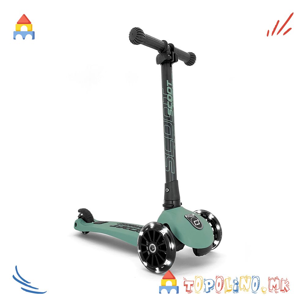 Тротинет Highwaykick 3 Led Forest – Scoot & Ride