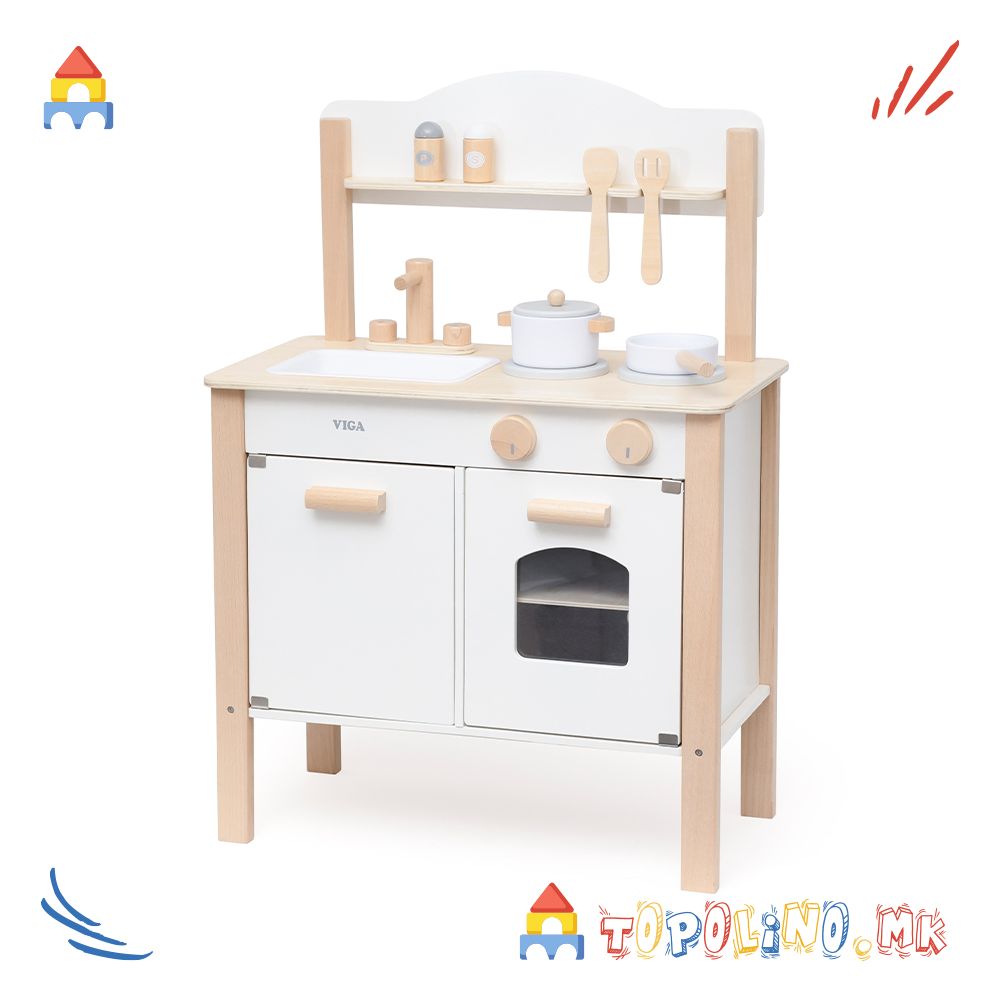 Дрвена Играчка Кујна - Viga - Image 10
