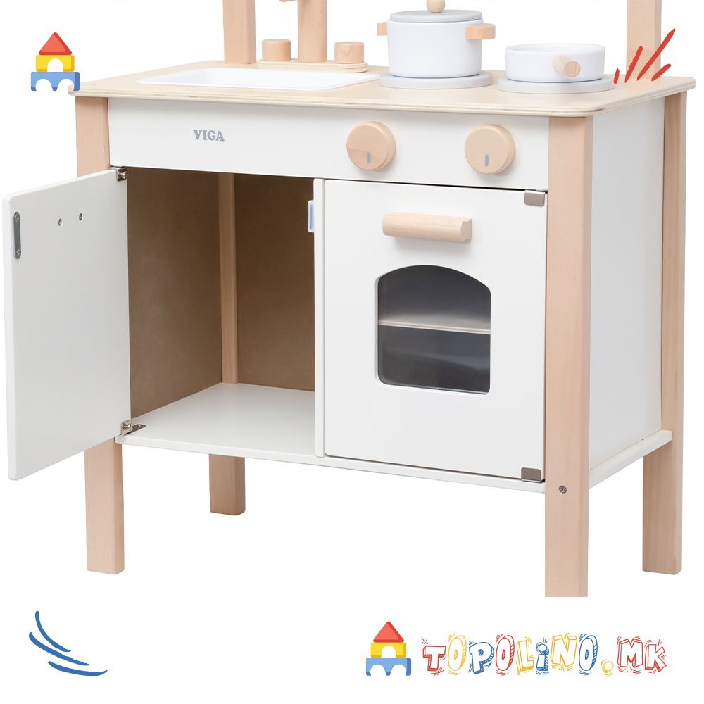Дрвена Играчка Кујна - Viga - Image 7