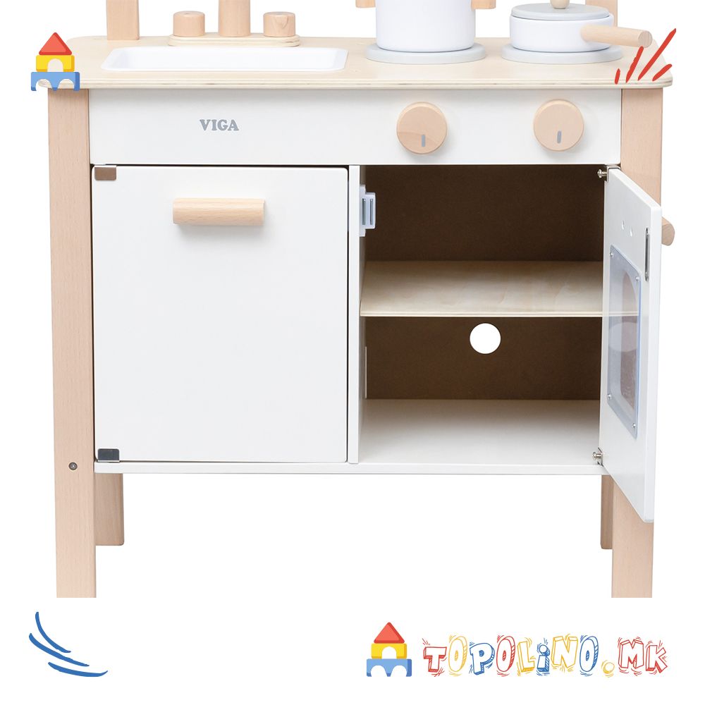 Дрвена Играчка Кујна - Viga - Image 8
