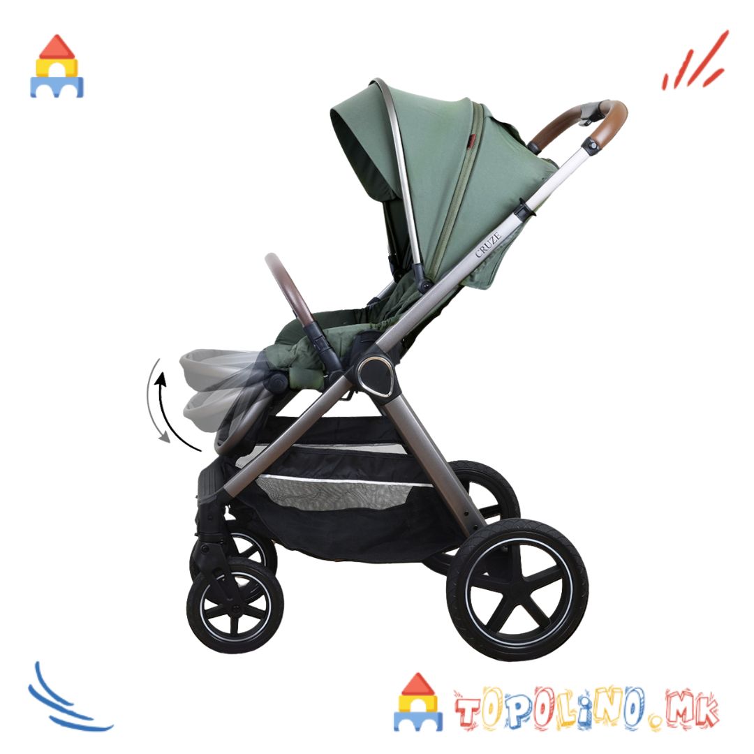 Количка Cruze 2 во 1 Зелена – Jungle Голем Попуст -35% - Image 6
