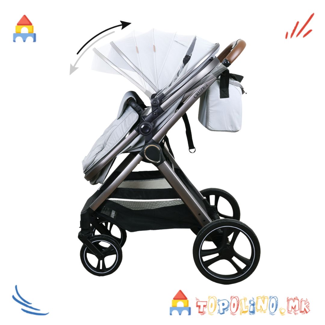 Количка Cruze 2 Multi 2 во 1 Сива – Jungle Голем Попуст -30% - Image 3